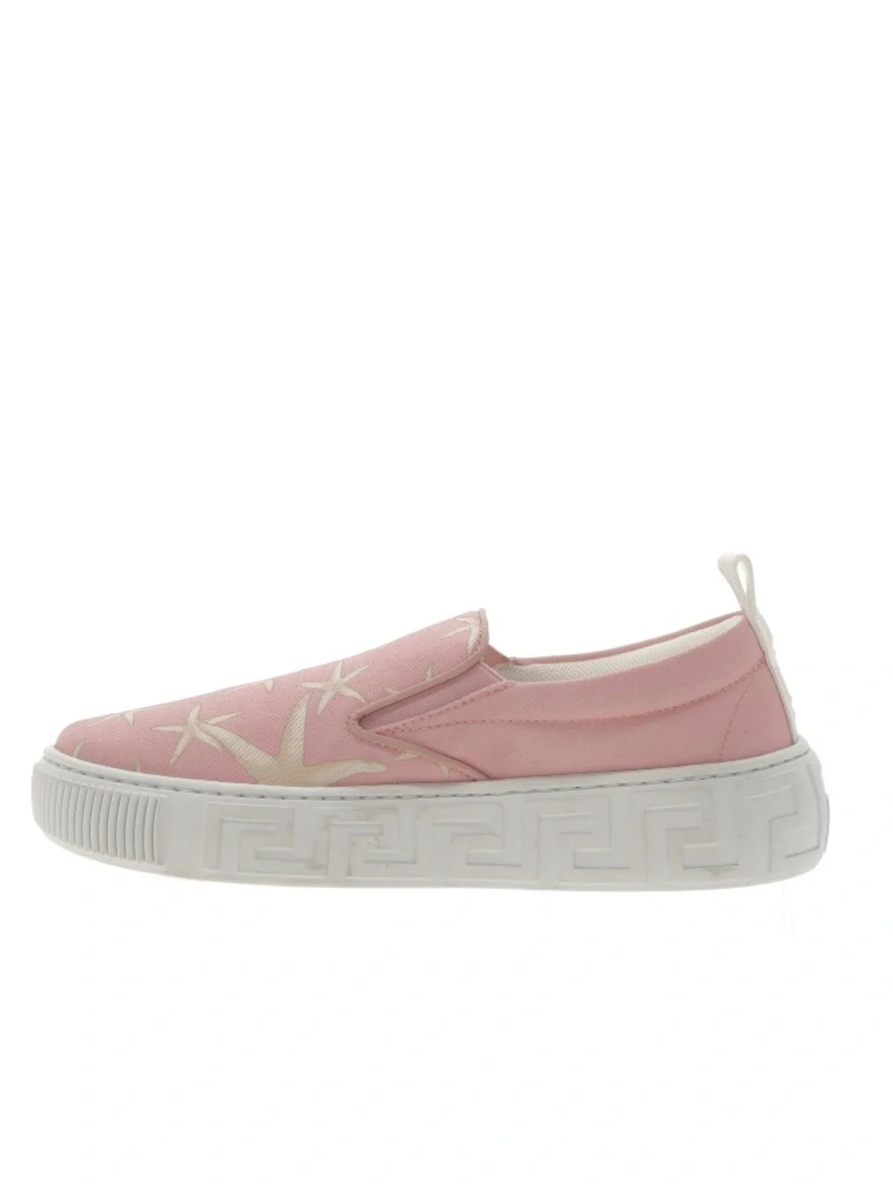 Versace Medusa Girl Sneakers Starfish Printed Canvas Size 33 / 1.5 US New